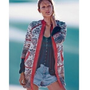 Free People Belario Quilted reversible long Jacket
